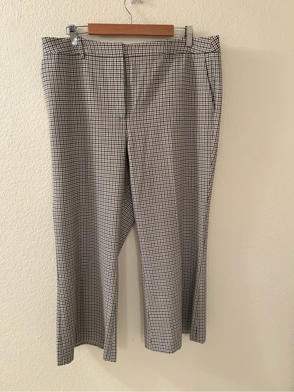 Karl Lagerfeld Black & White Micro-Check Dress Pants